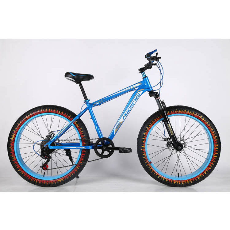 2023 Fat tires bike snow bicycle 26 inch Aluminum oy frame beach bicycle lockout suspension fork mtb 21 speed disc brake fat bike