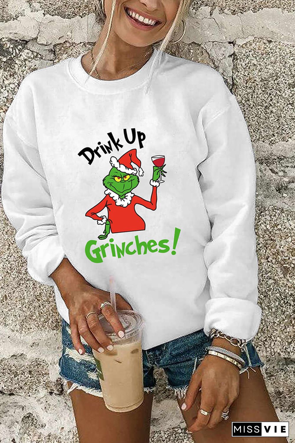 Drink Up Grinches Sweatshirt Wholesale