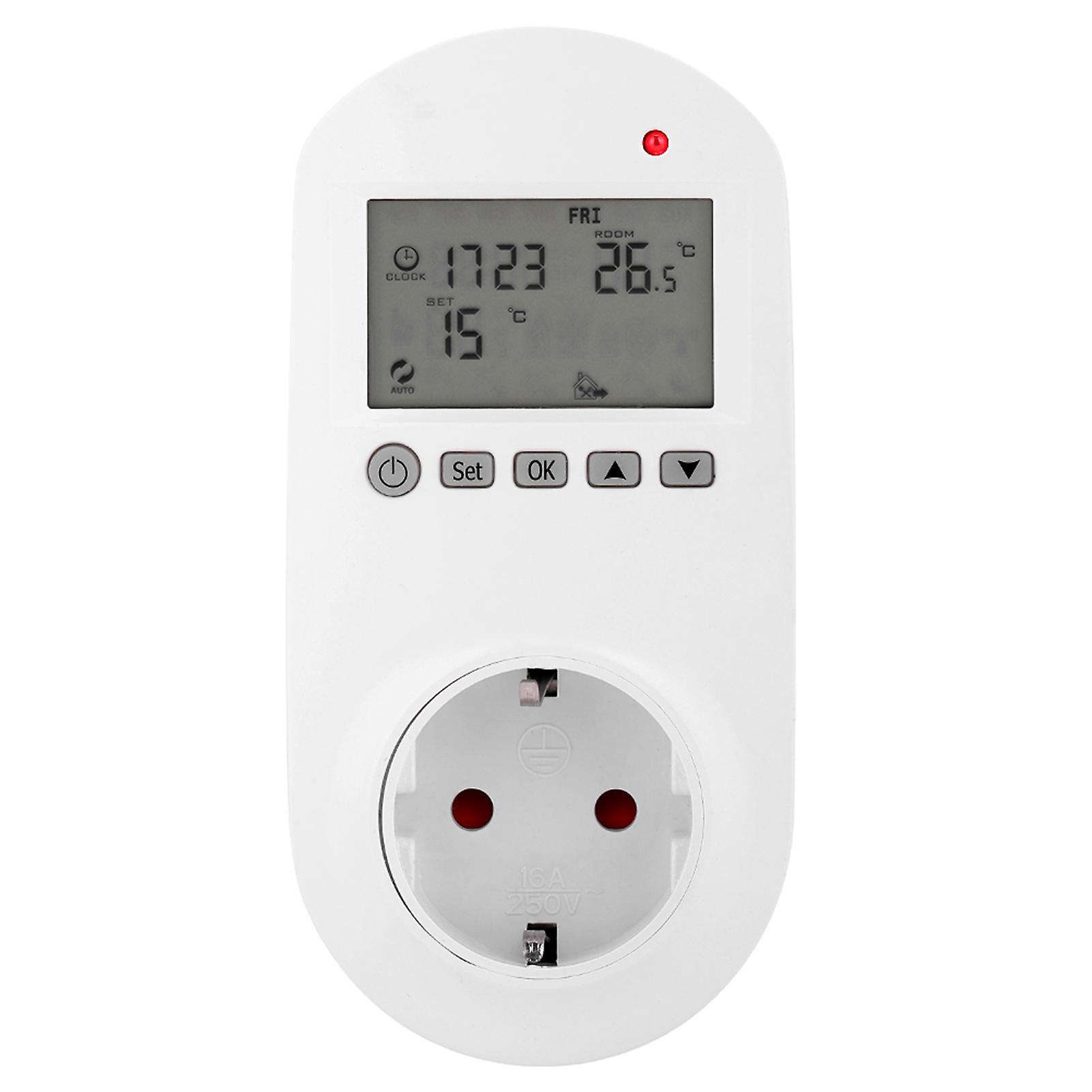 Hy02tpr  Wireless Socket Digital Heating Thermostat Temperature Controller (eu Plug200-240v)