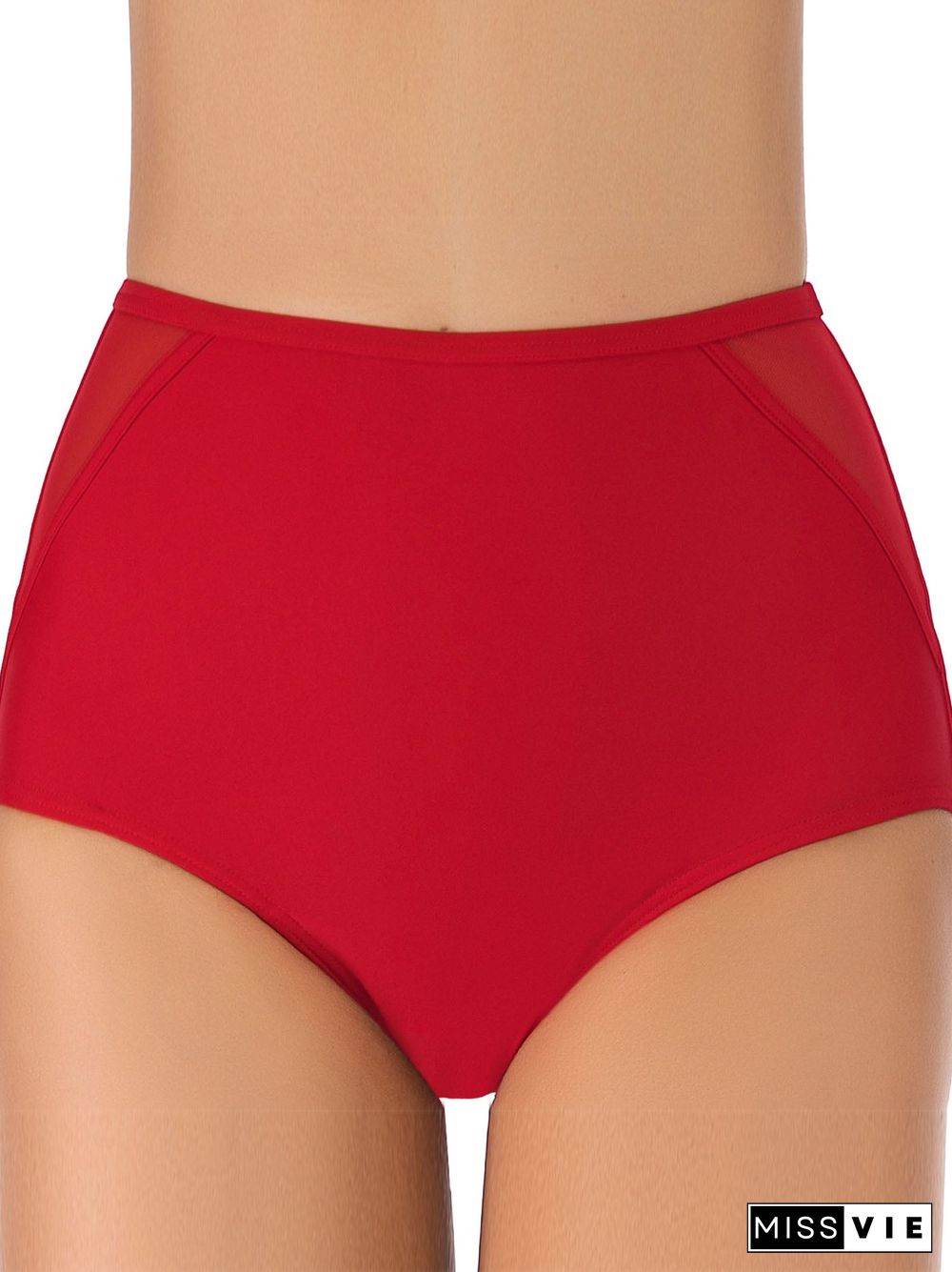 Women High Waist Elastic Swimwear Panty