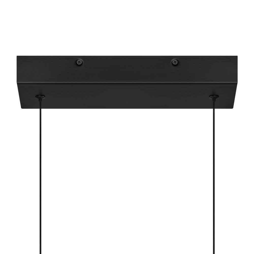 Hampton Bay Masena 36-Watt Matte Black Integrated LED Linear Chandelier HD5517A