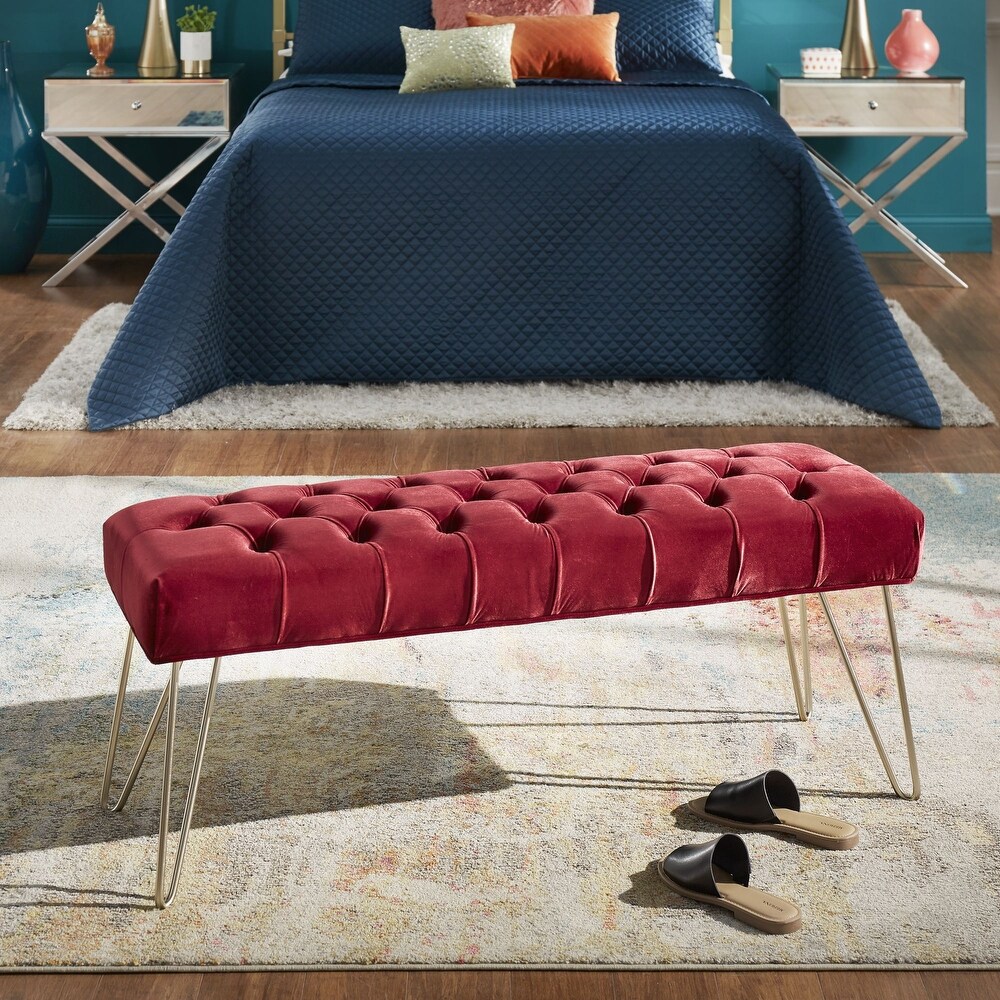 Klaus Velvet Tufted Bench by iNSPIRE Q Bold