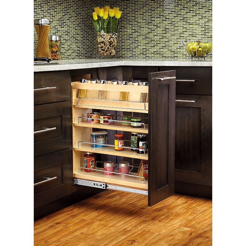 Rev-a-shelf 8 Pull Out Kitchen Cabinet Organizer Pantry Spice Rack， 448-bc-8c