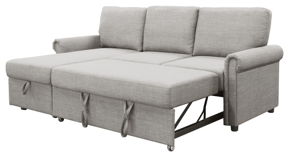 Harding Storage Sofa Bed Reversible Sectional   Transitional   Sectional Sofas   by Abbyson Living  Houzz