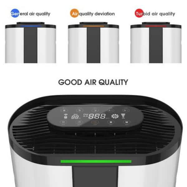 H13 True Smart Air Purifier with Wisdom WiFi PM25 Monitor Auto Mode Movable Wheel for 3000 sq ft