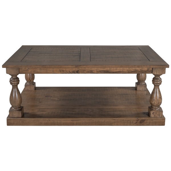 Rustic Floor Shelf Coffee Table