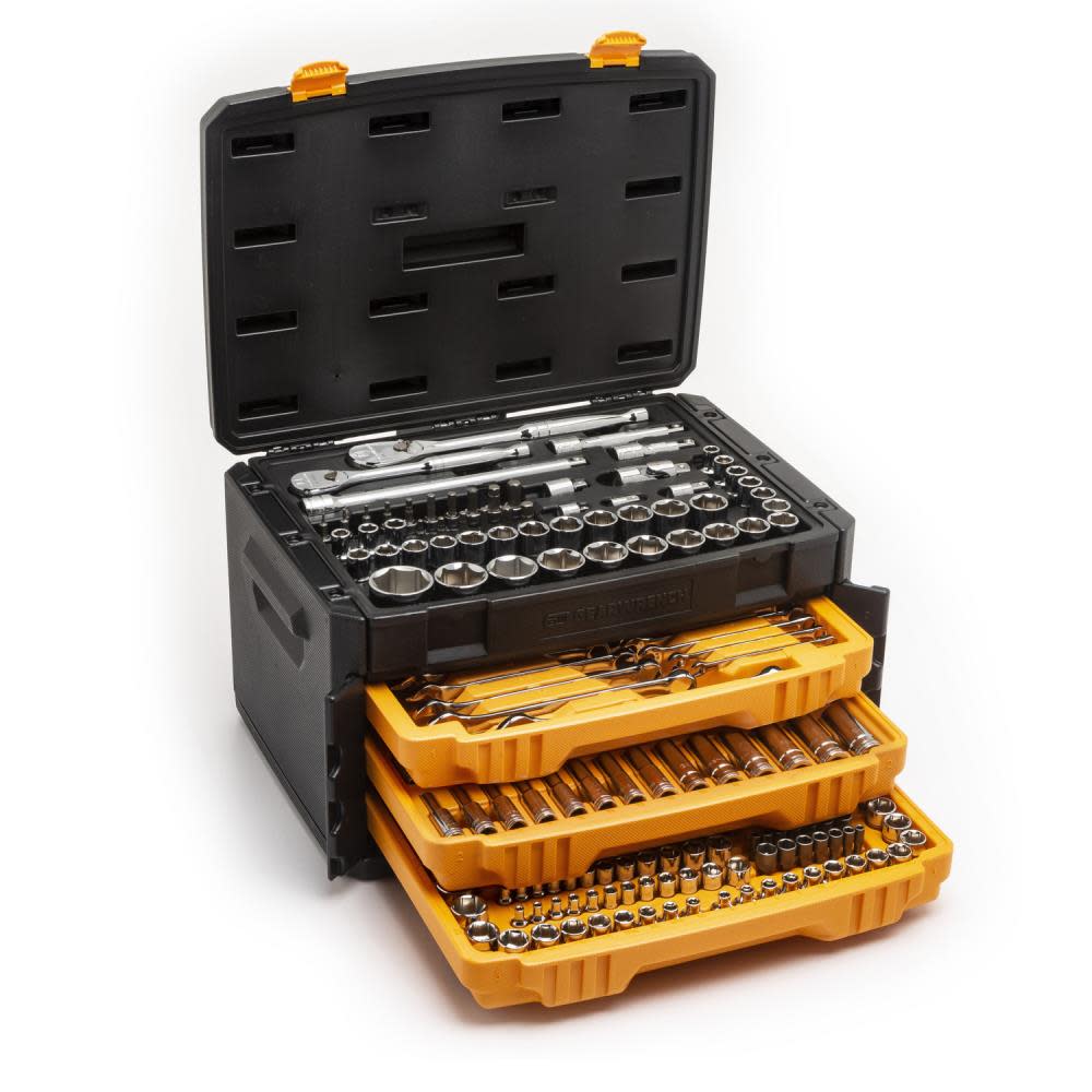 243 Pc. 6 Point Mechanics Tool Set in 3 Drawer Storage Box