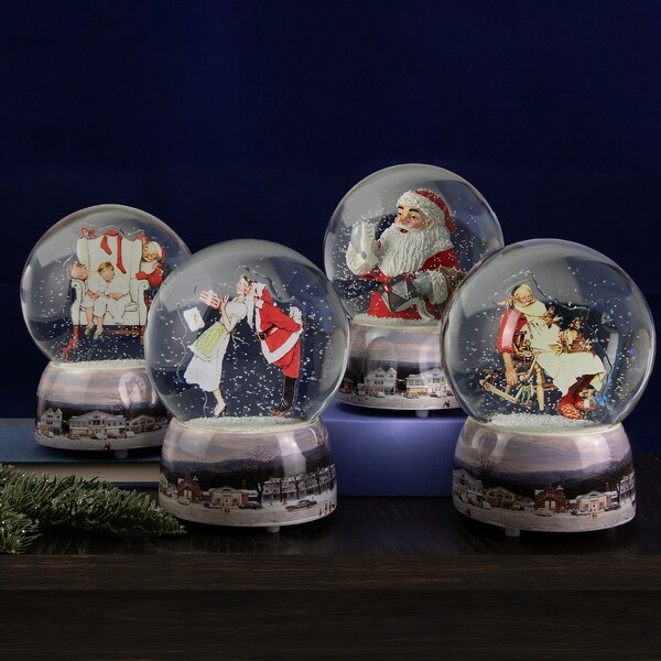 6.5 Norman Rockwell 'A Drum For Tommy' Christmas Snow Globe