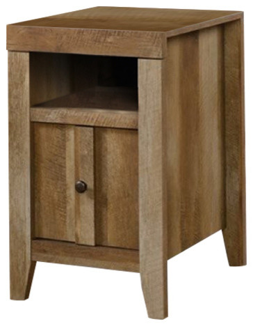 Bowery Hill Transitional Engineered Wood End Table in Craftsman Oak   Rustic   Side Tables And End Tables   by Homesquare  Houzz