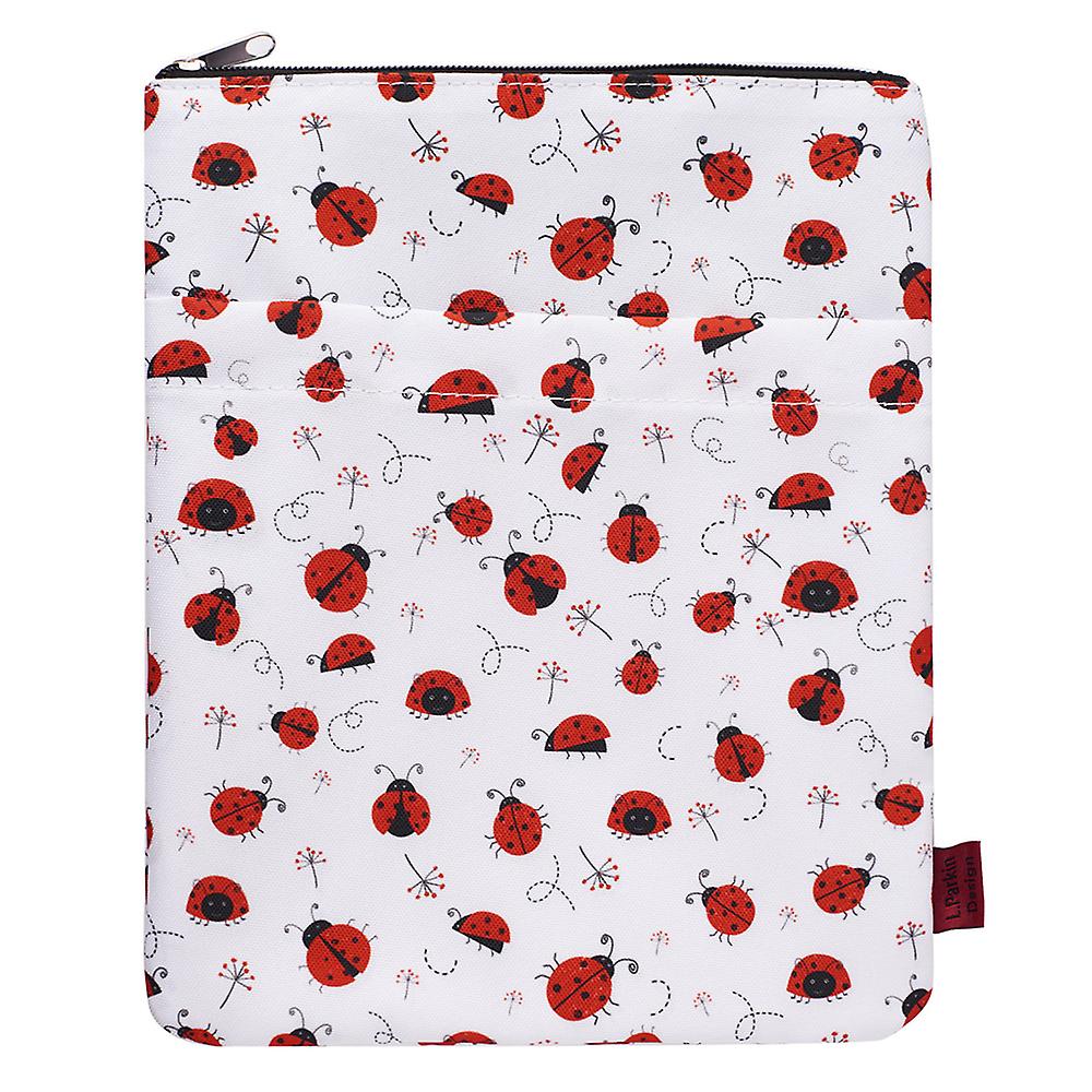 Ladybug Book Sleeve With Zipper ， Book Covers For Paperbacks