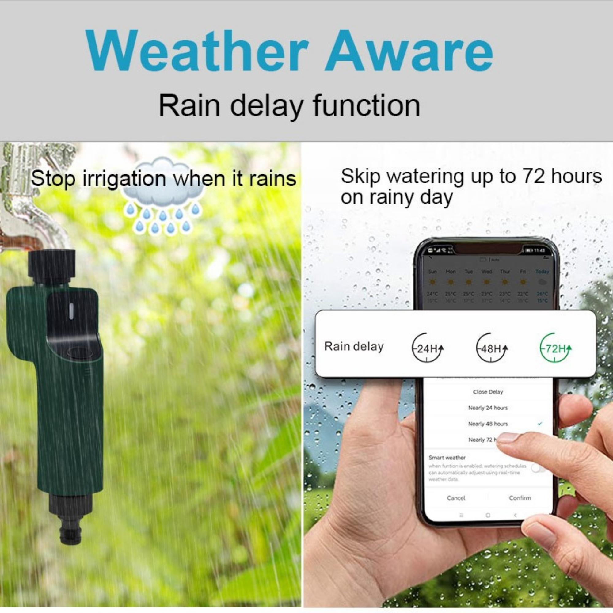 CELECTIGO Wireless Smart Sprinkler Water Timer， Wi-fi Irrigation System Waterproof With Voice Control Alexa and Google assistant via Hub For Garden and Yard