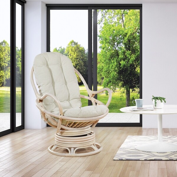 Rattan Swivel Rocker Chair