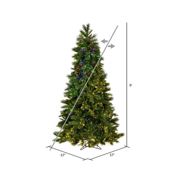 Vickerman 9' x 57 Brighton Pine Artificial Christmas Tree，LED Color Changing Lights