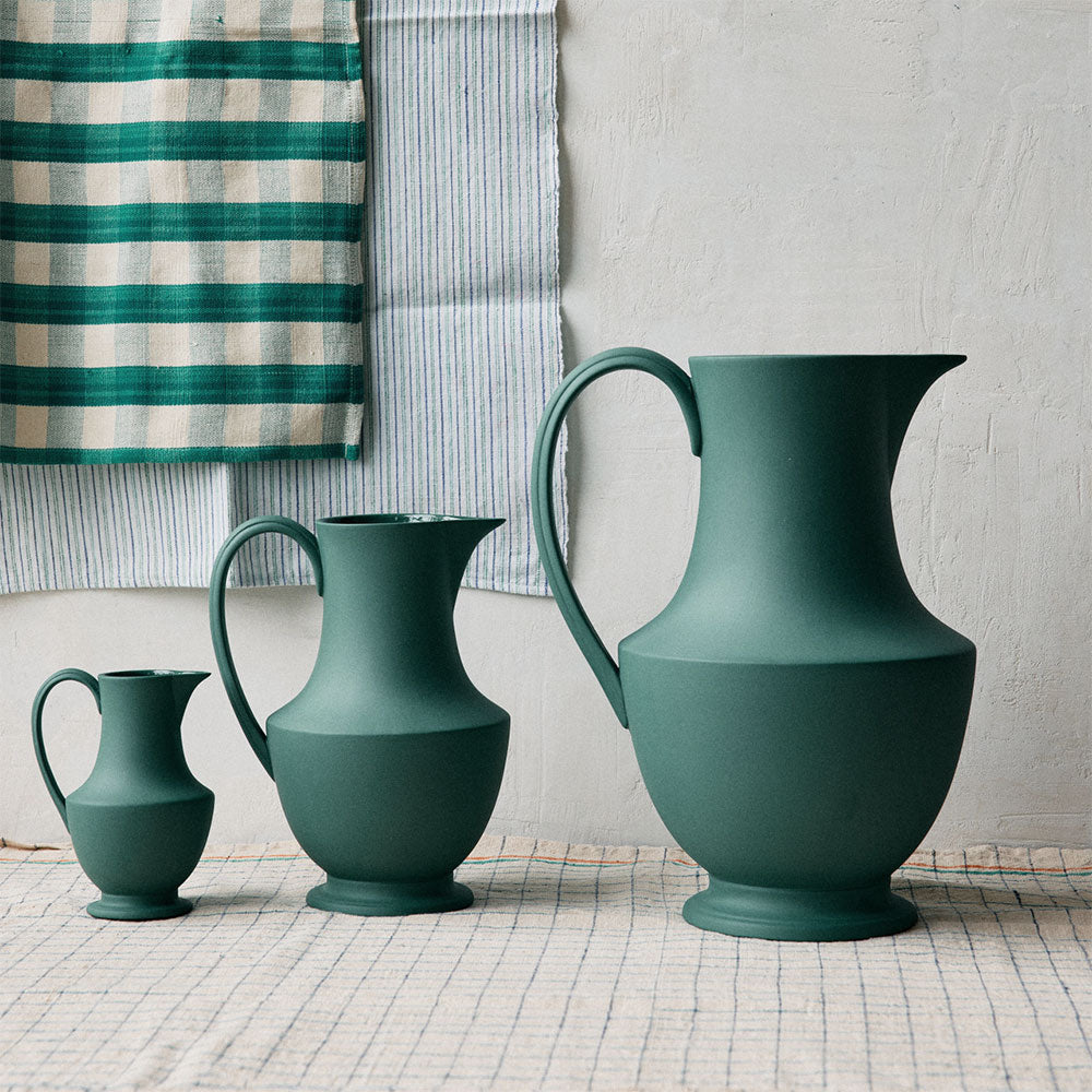 Artisan Stoneware Pitcher - Teal