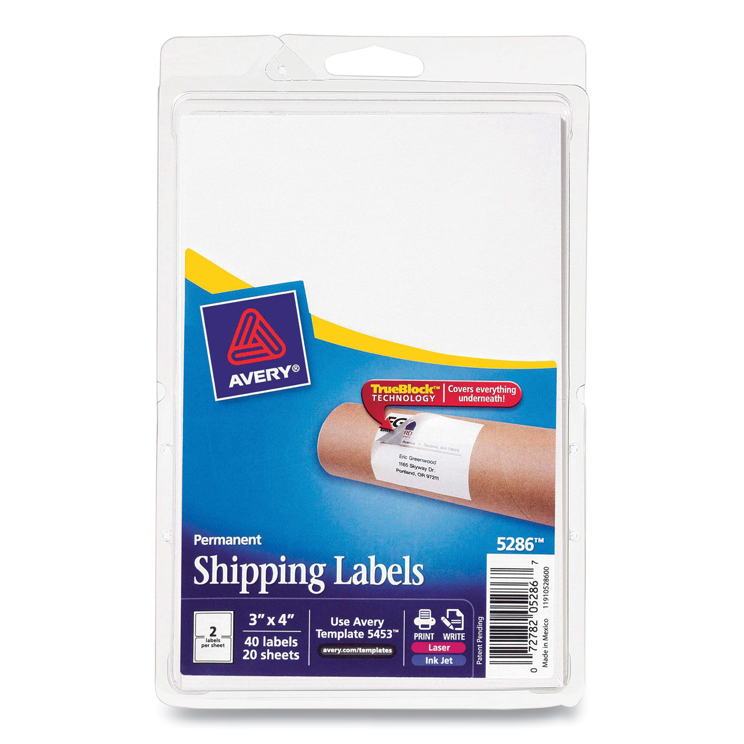 Shipping Labels with TrueBlock Technology by Averyandreg; AVE05286