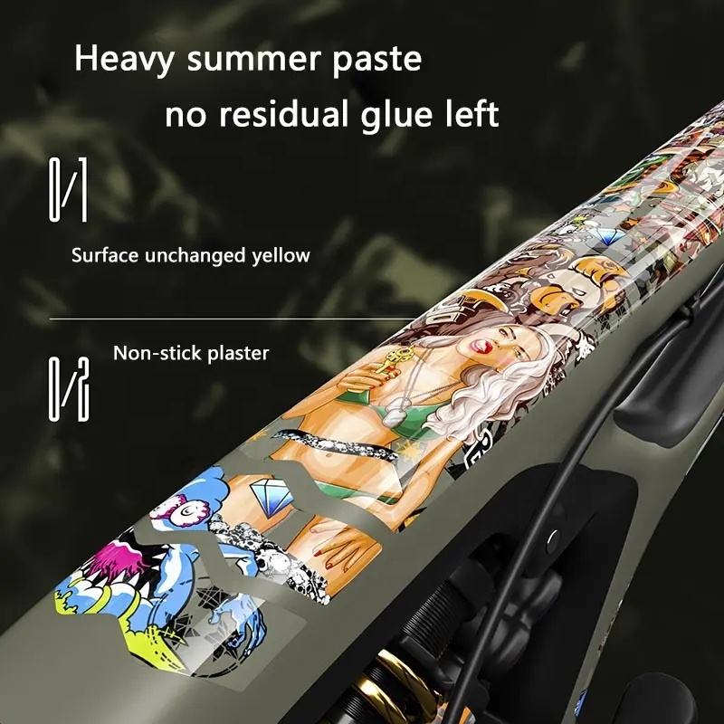 Colorful Patterns TPU Scratch Resistant Bicycle Sticker Frame Protector Anti Skid Cycle Guard Frame Cover MTB Road Bike Sticker