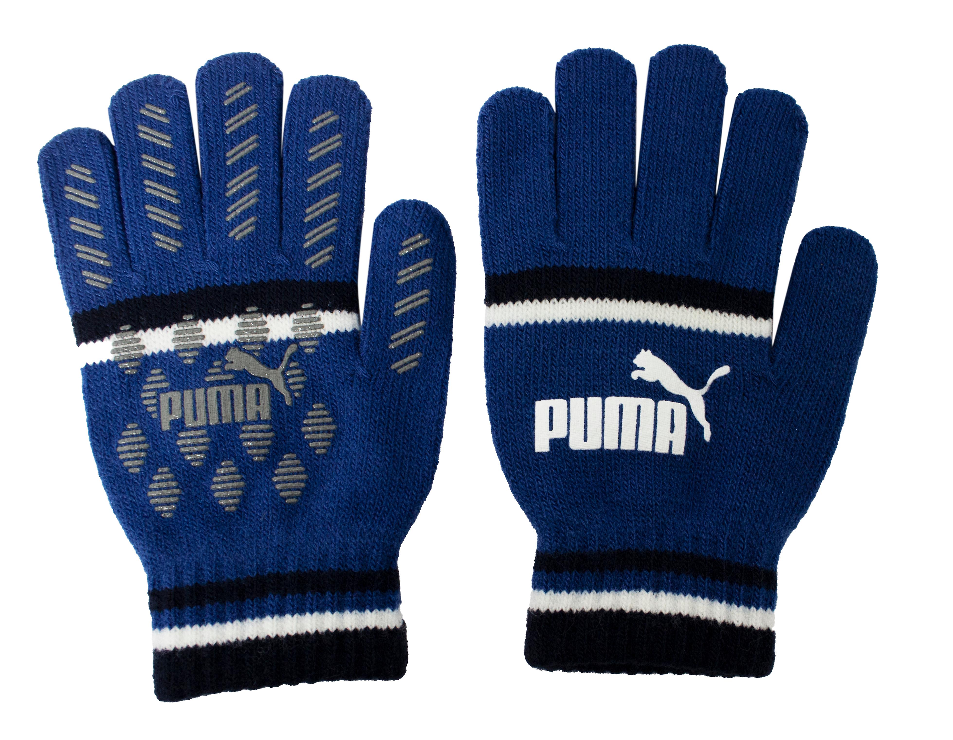 Puma Cat Magic Big Logo Winter Mens Gloves Blue Black 041678 04