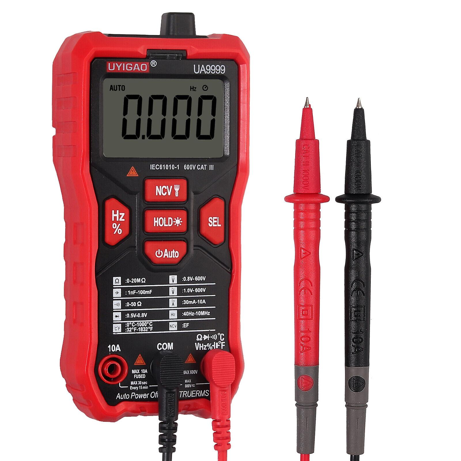 Digital Multimeter Ncv Ac Dc Dmm Voltage Current Meter Tester Trms Auto Range