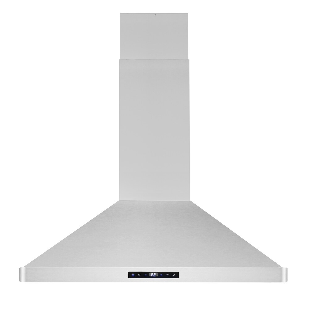 Cosmo 36 in. Ductless Island Mount Range Hood in Stainless Steel with LED Lighting  Permanent Filters