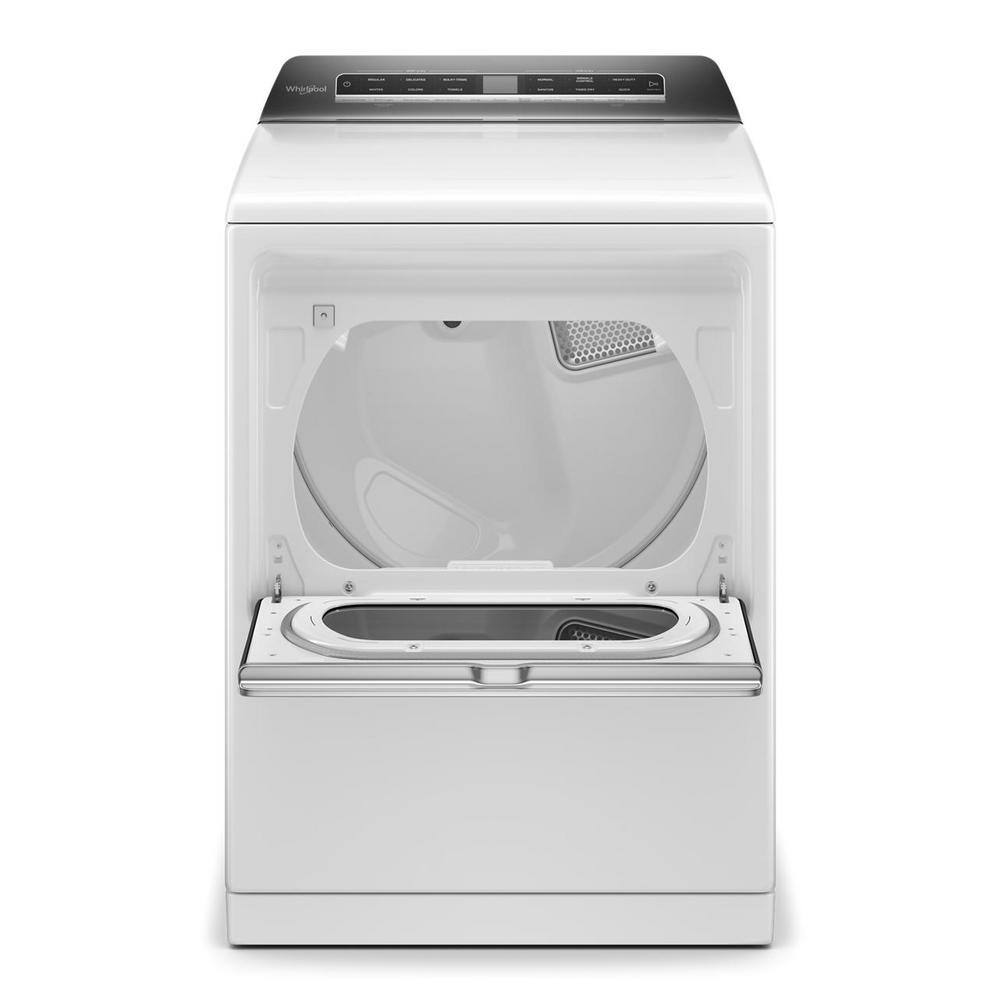 Whirlpool 7.4 cu. ft. 240-Volt Smart White Electric Dryer with AccuDry System and Steam Refresh ENERGY STAR WED7120HW