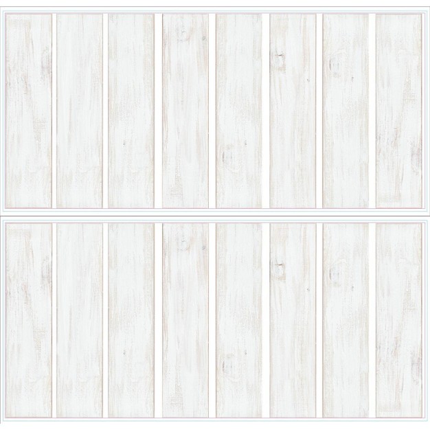 Roommates Shiplap Wood Plank Peel And Stick Wallpaper White