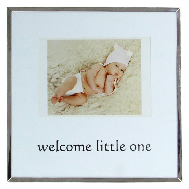 Metallic Square 4 quot X 6 quot Baby Photo Picture Frame Silver