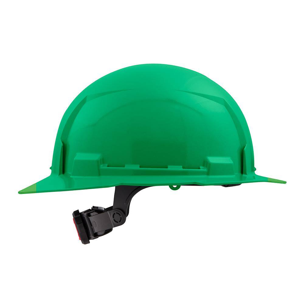 MW BOLT Green Type 1 Class E Full Brim Non-Vented Hard Hat with 6-Point Ratcheting Suspension (10-Pack) 48-73-1127X10