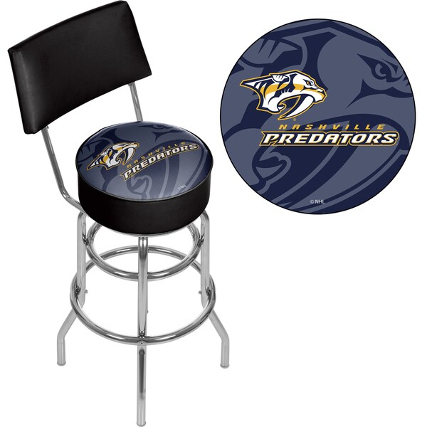 NHL Swivel Bar Stool with Back - Watermark