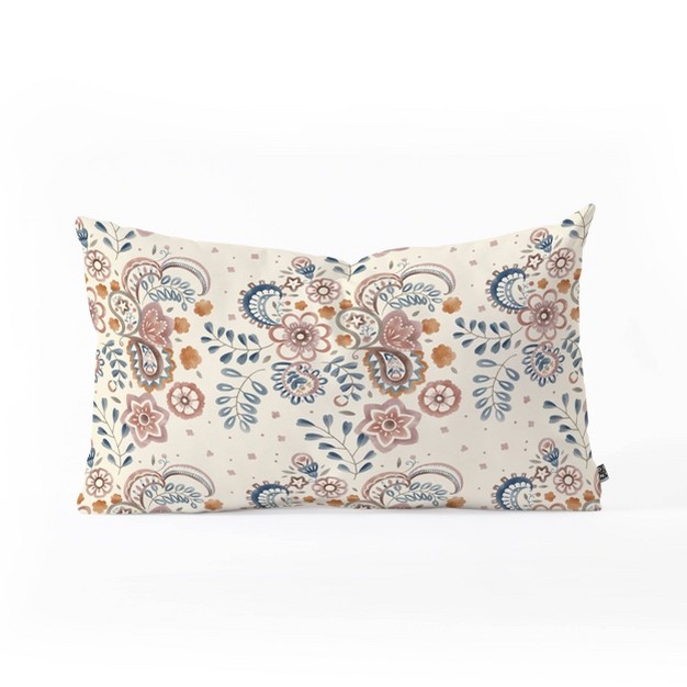 Pimlada Phuapradit Paisley With Floral Oblong Throw Pillow Deny Designs