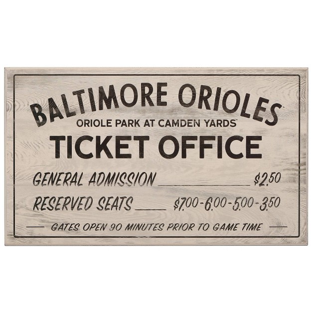 Mlb Baltimore Orioles Baseball Wood Sign Panel