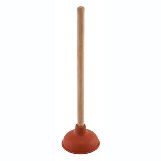 Prime-Line 6 in. Plunger Light Duty with Red Rubber Cup and Wooden Handle MP56750