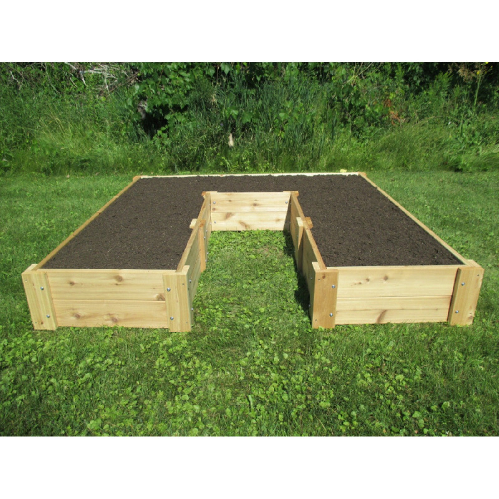 Smart Carts UShaped72 74 x 74 in. U-Shaped Cedar Raised Bed by Infinite Cedar