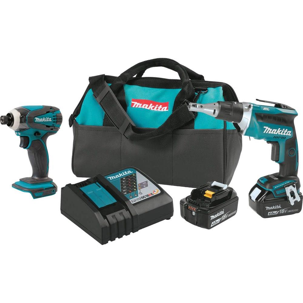 Makita 18-Volt LXT Lithium-Ion Cordless Combo Kit (2-Tool) XT256MB from Makita