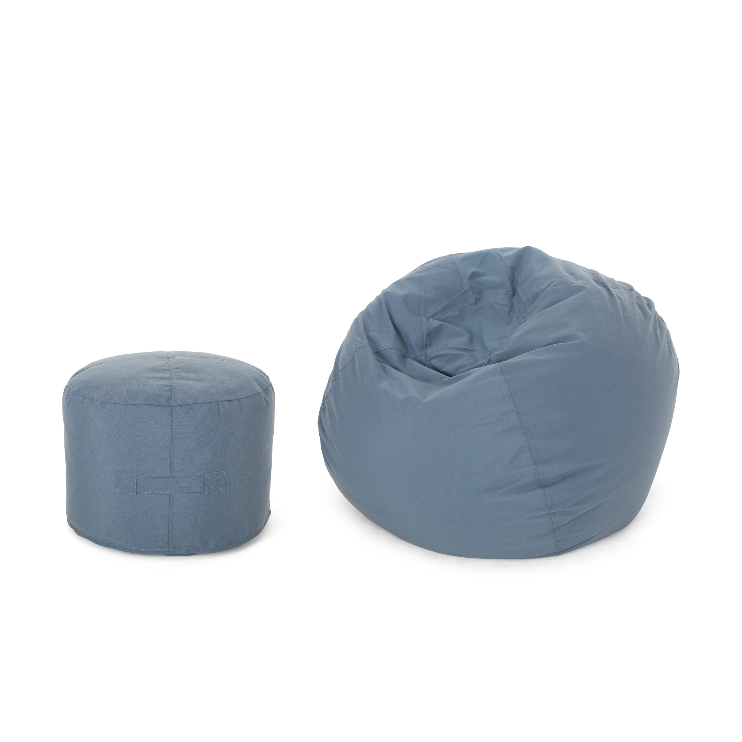 Cavalia Bay Outdoor Water Resistant 4.5 Bean Bag and 2 Ottoman Pouf Set