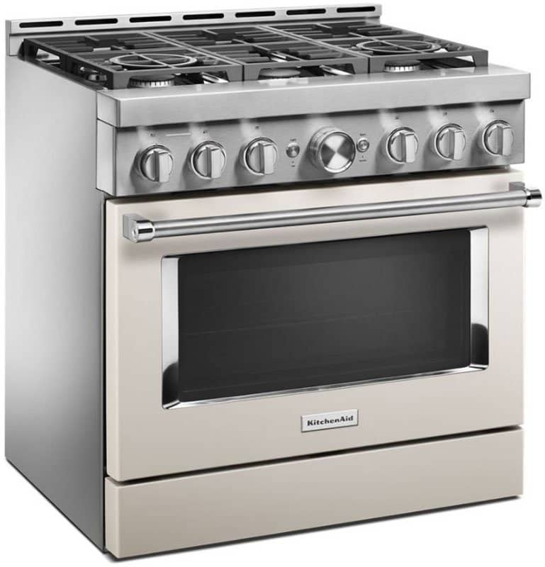 KitchenAid 36 Milkshake Smart Commercial-Style Gas Range With 6 Burners