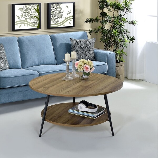 Carson Carrington Batkroken Round 2-tier Coffee Table