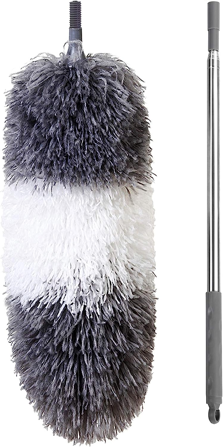 BOOMJOY Microfiber Feather Duster with Extendable Pole, 100