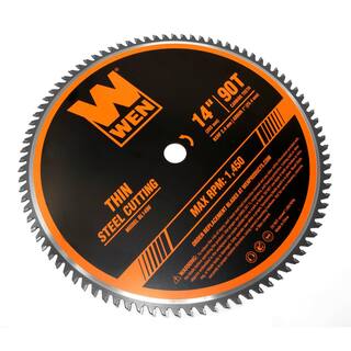 WEN 14 in. 90-Tooth Carbide-Tipped Professional Metal Saw Blade for Thin Steel Cutting BL1490