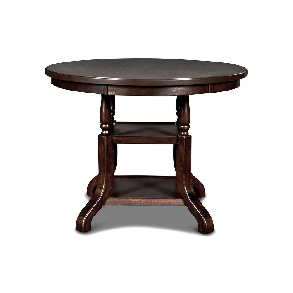 New Classic Furniture Viktor Espresso 7 Piece Round Counter Height Set
