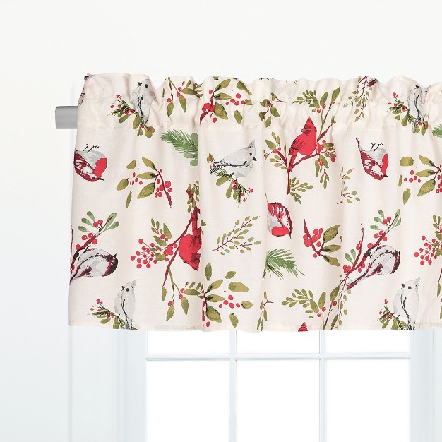 C amp f Home Sprig Bird White Valance Collection