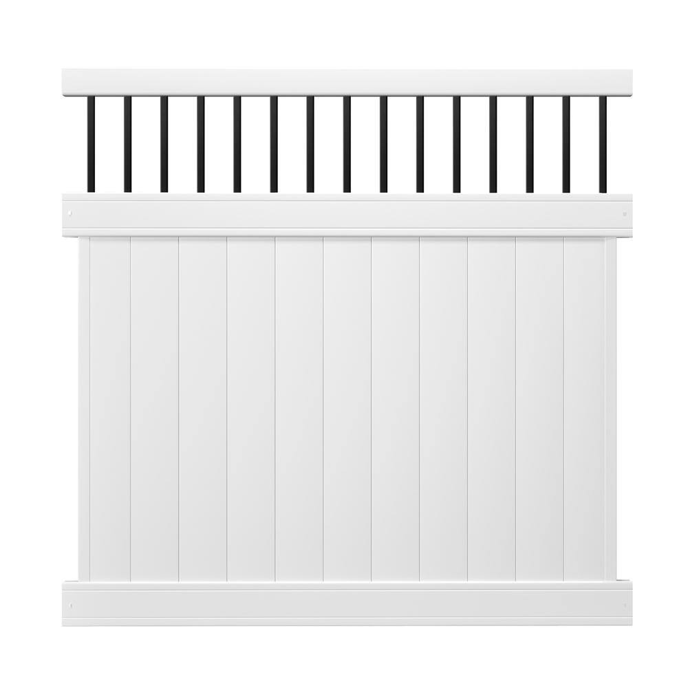 Veranda Pro Series 6 ft. x 6 ft. Woodbridge Baluster Top Unassembled Vinyl Fence Panel 246062