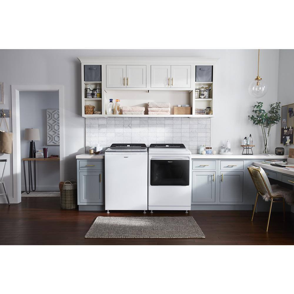 Whirlpool 7.4 cu. ft. 240-Volt Smart White Electric Dryer with AccuDry System and Steam Refresh ENERGY STAR WED7120HW