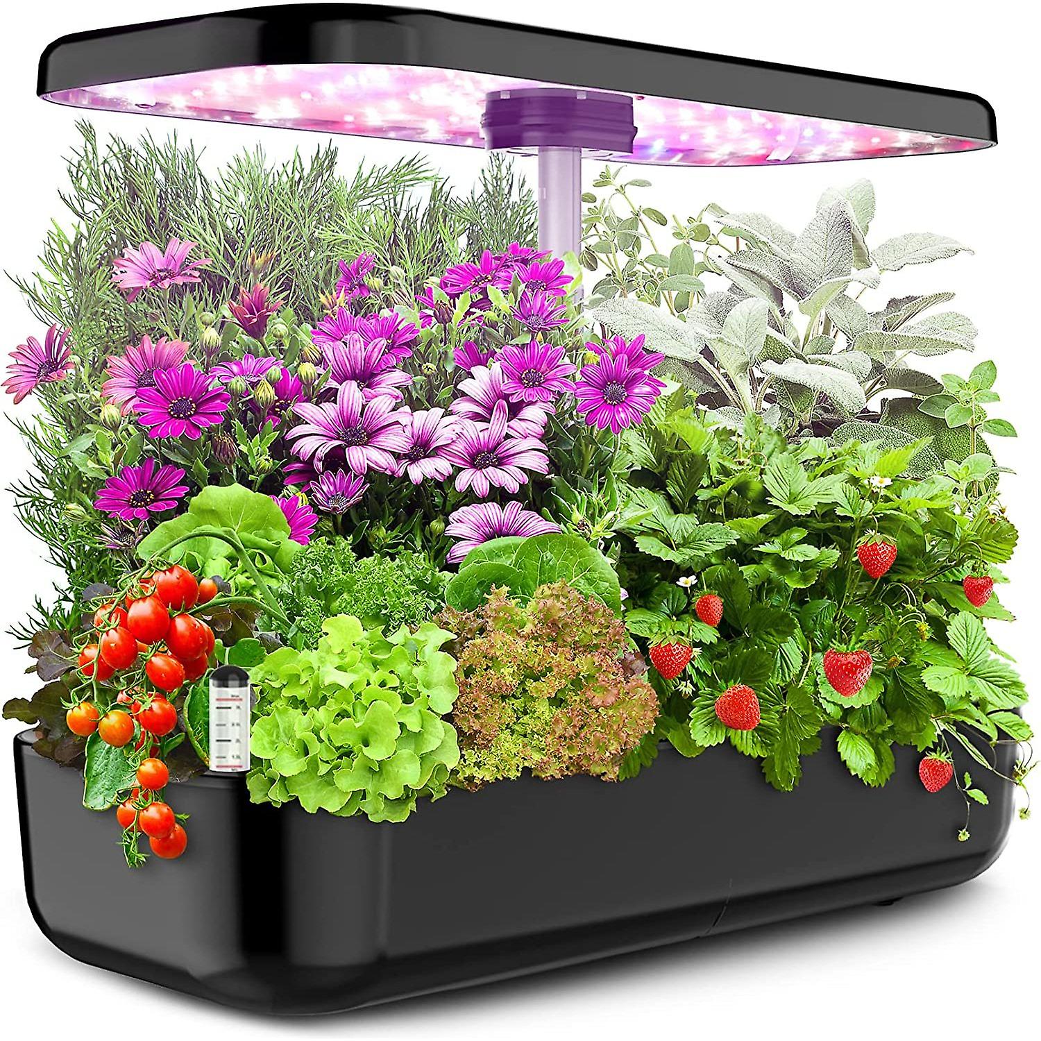 Hydroponics Growing System， 12 Pods Indoor Herb Garden Starter Kit With Led Grow Light， Smart Germination Kit Garden Planter For Family Home Kitchen W