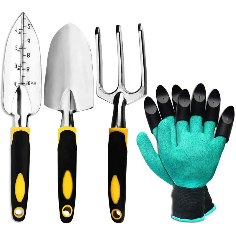 3 Pieces Set Good Quality Heavy Duty Aluminum Garden Hand Tools Set for Transplanter and Cultivator