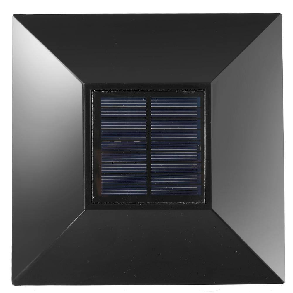 Hampton Bay Solar Matte Black Integrated LED 4 in. x 4 in. or 6 in. x 6 in. Deck Post Light 84045