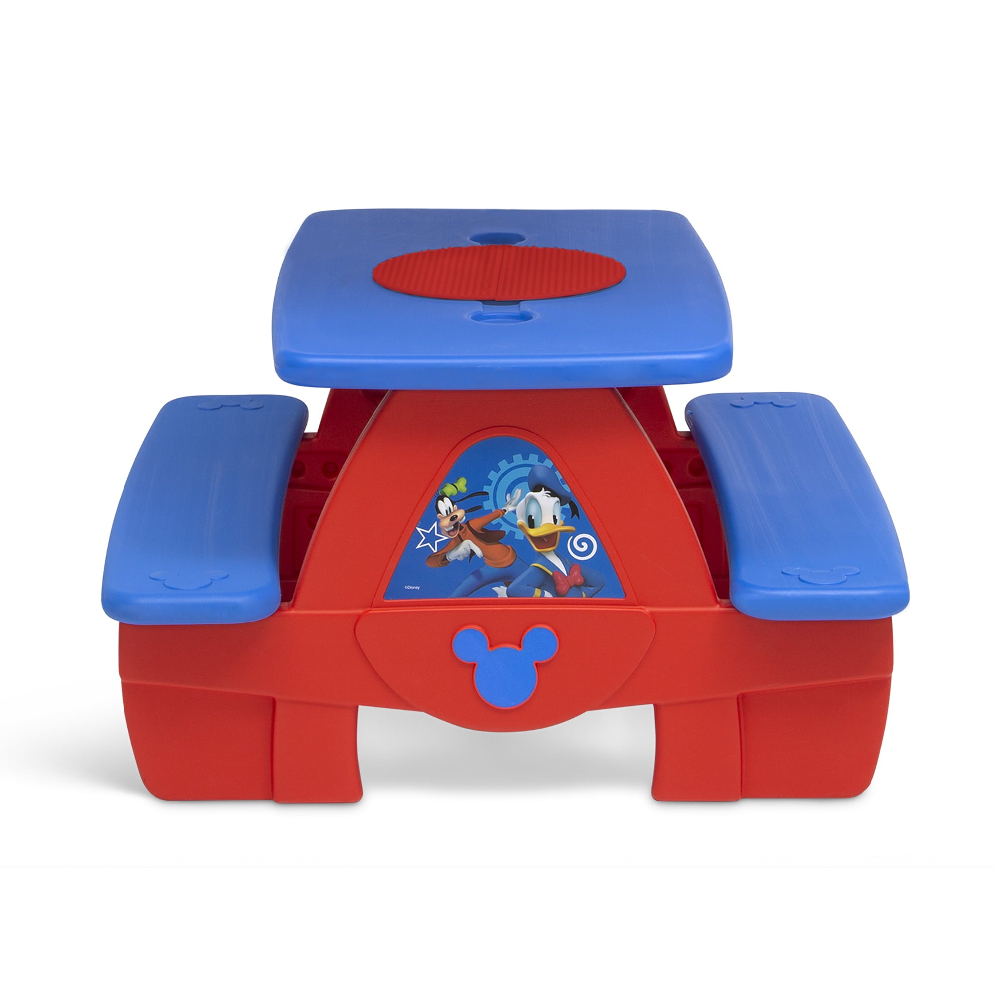 Disney Mickey Mouse Picnic Table with Block Baseplate and Cupholders