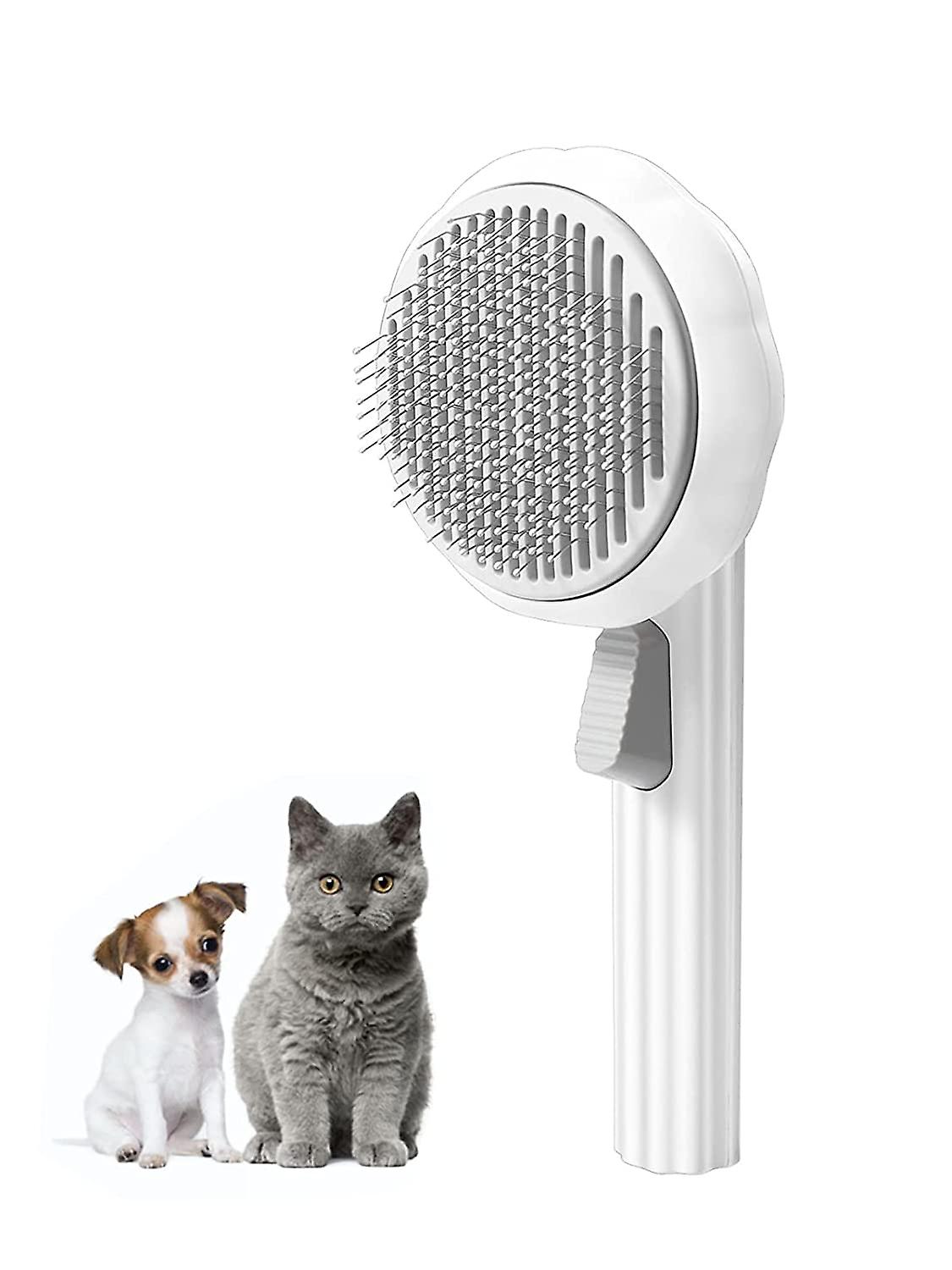 Dog Brush And Comb Cat Grooming Brush， Cat Brushes For Indoor Cats， Self-cleaning Brush For Dogs， Cats， Short Hair Dog Brush， Cat Comb， Remove Loose H