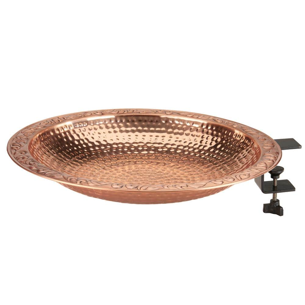 Good Directions 18 in. Pure Copper Deck Mount Birdbath BBD18