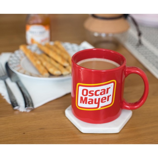 Toynk Oscar Mayer Hot Dog Logo Ceramic Coffee Mug Holds 16 Ounces