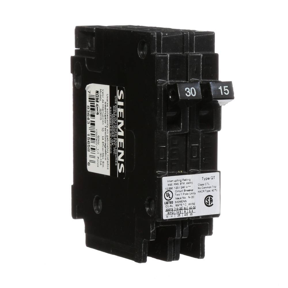 Siemens 3015 Amp Single-Pole Duplex Circuit Breaker Q3015